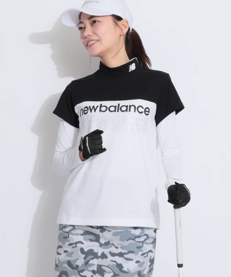 NB 【速乾】フロントロゴモックネック半袖カットソー