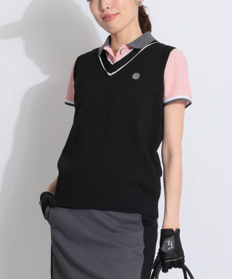 SA ケーブルライン切替Vネックニットベスト