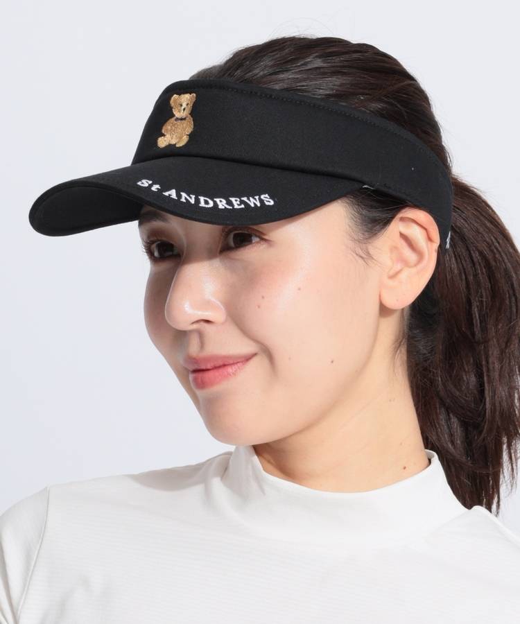 SA テディベア刺繍サンバイザー