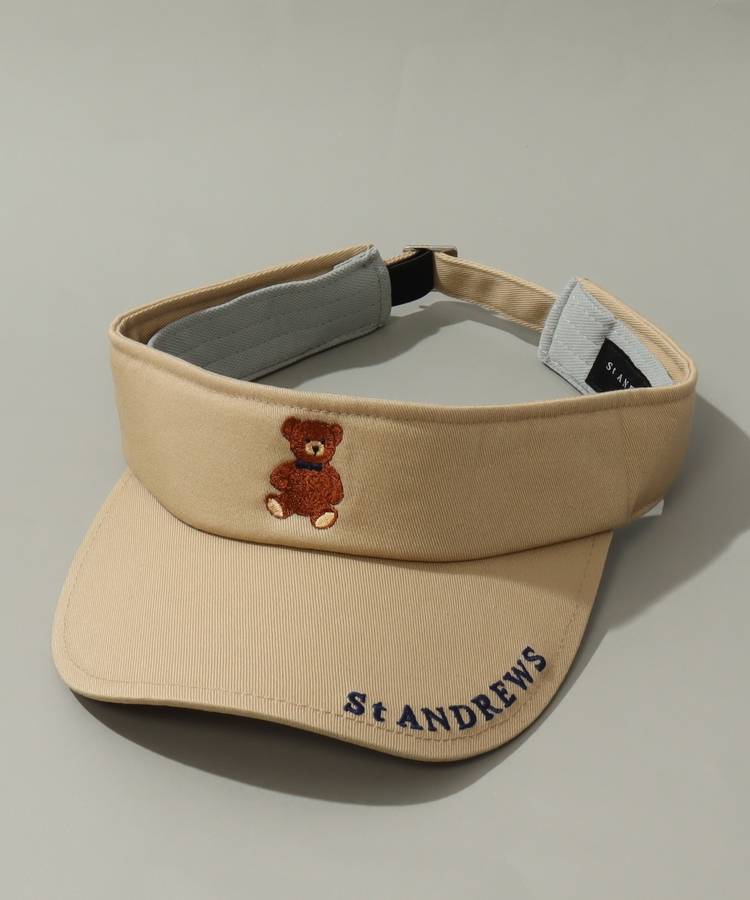 SA テディベア刺繍サンバイザー