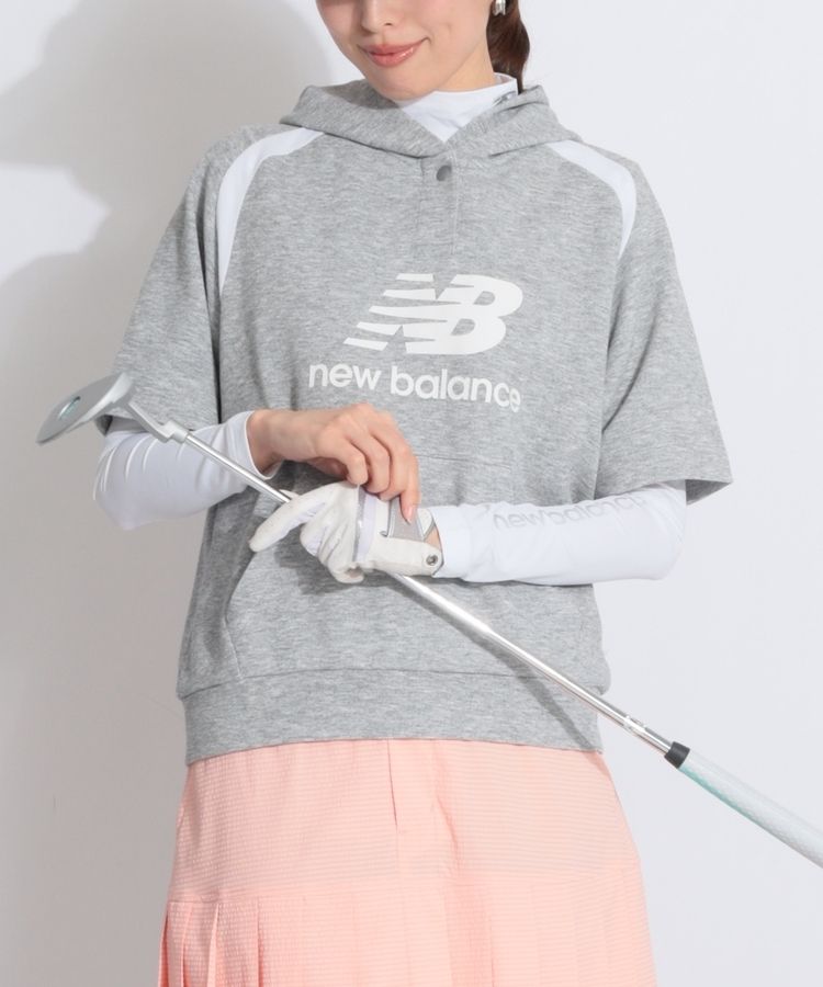 【吸水速乾】スウェット半袖フーディプルオーバー