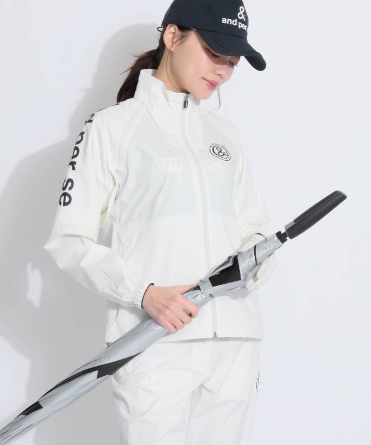 AP 【耐水透湿】収納袋付き2WAYライトレインブルゾン