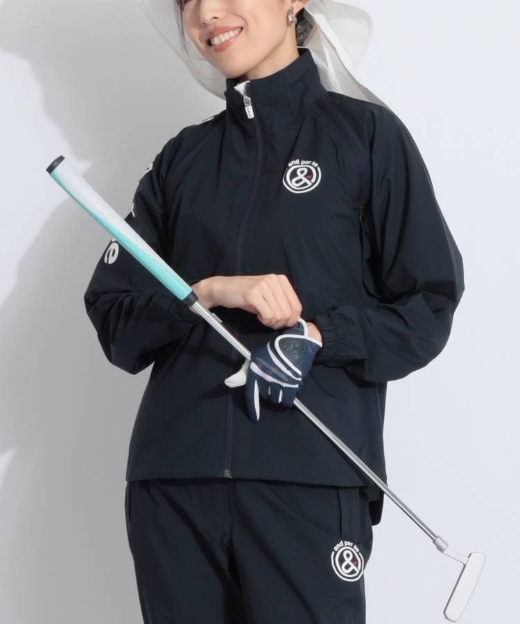 AP 【耐水透湿】収納袋付き2WAYライトレインブルゾン