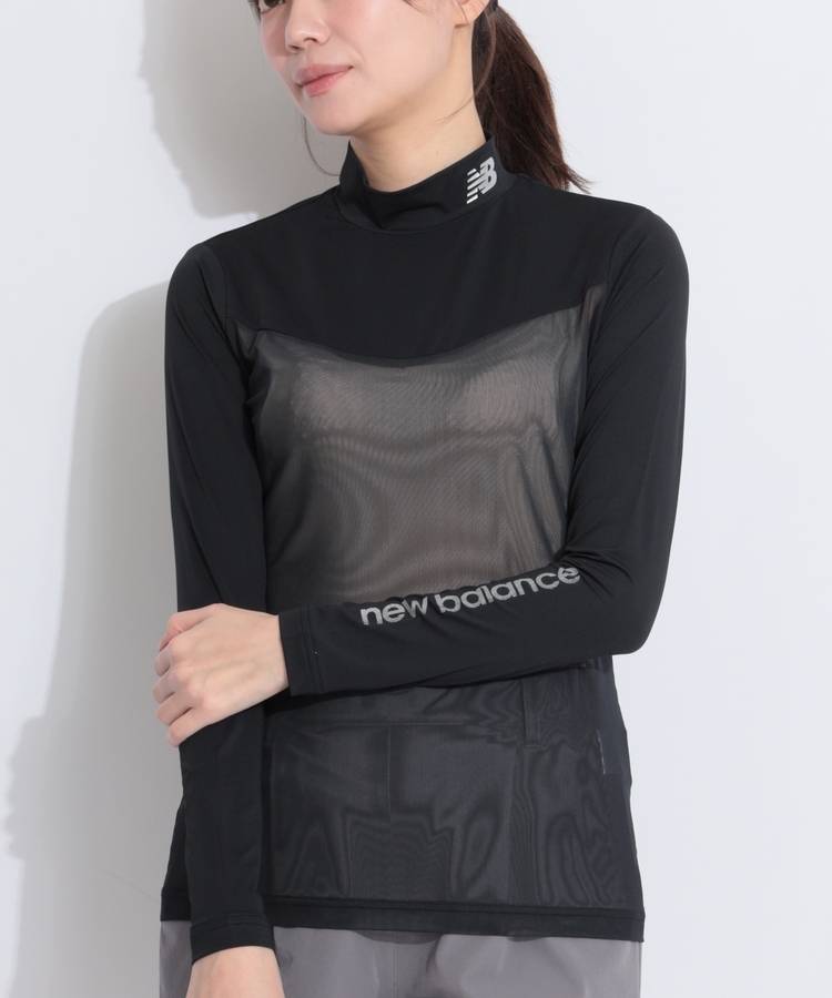 NB 【接触冷感】ジャージ切替モックネックメッシュインナー