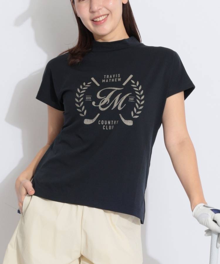 TM 【冷感速乾】ローレルロゴフレンチスリーブカットソー