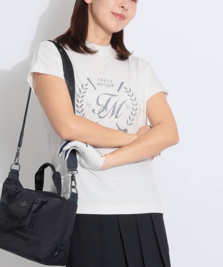 TM 【冷感速乾】ローレルロゴフレンチスリーブカットソー