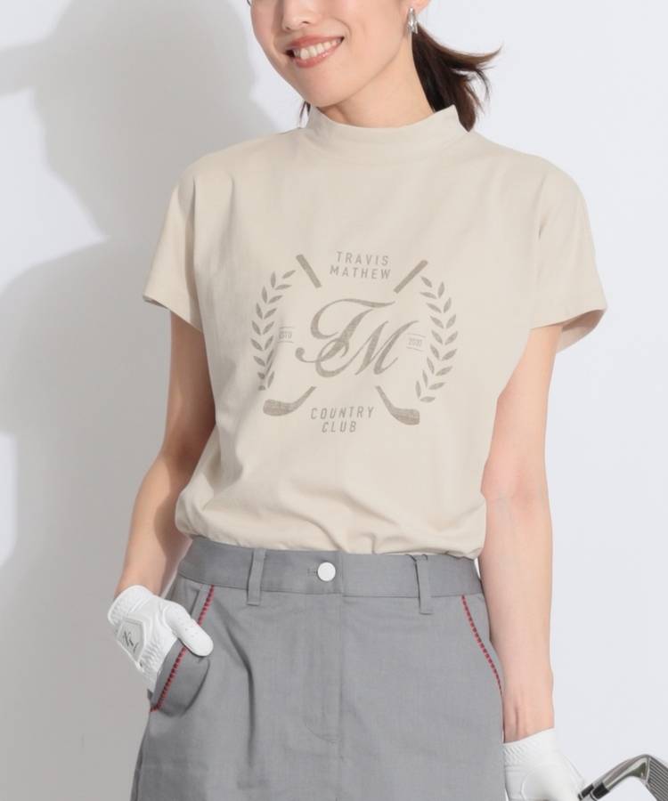 TM 【冷感速乾】ローレルロゴフレンチスリーブカットソー