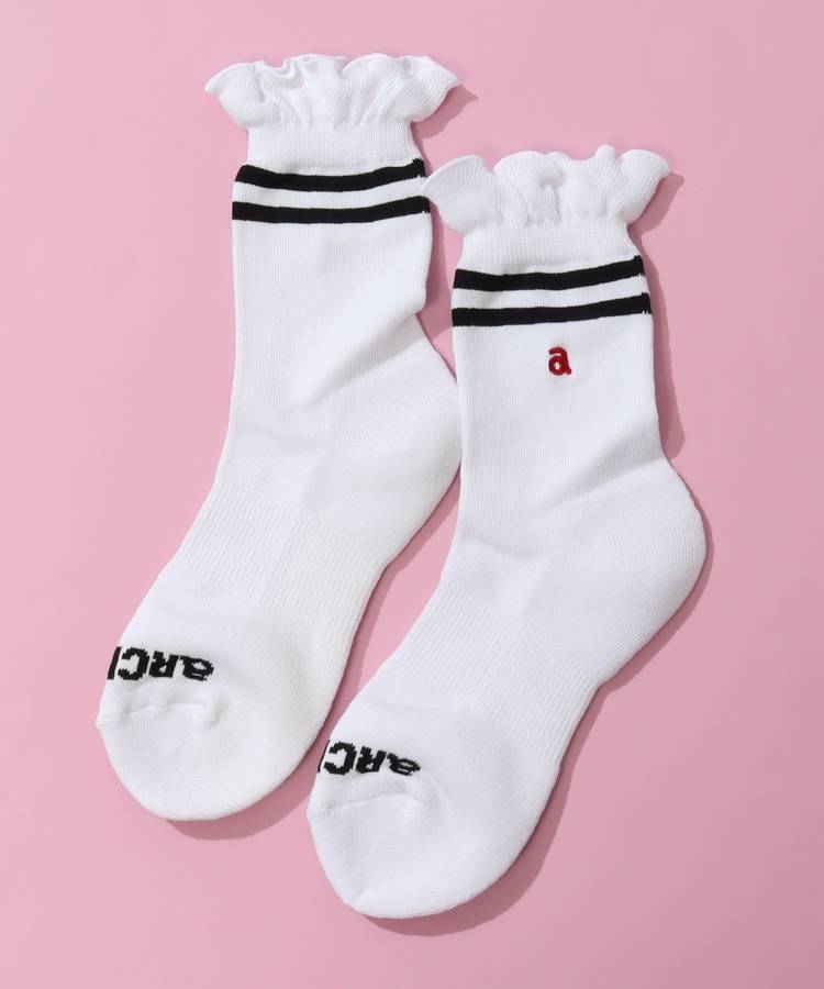 AR フリルラインミドルソックス