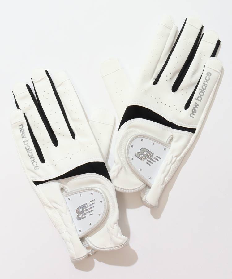 NB バイカラー切替ネイルスルー合皮グローブ(両手)