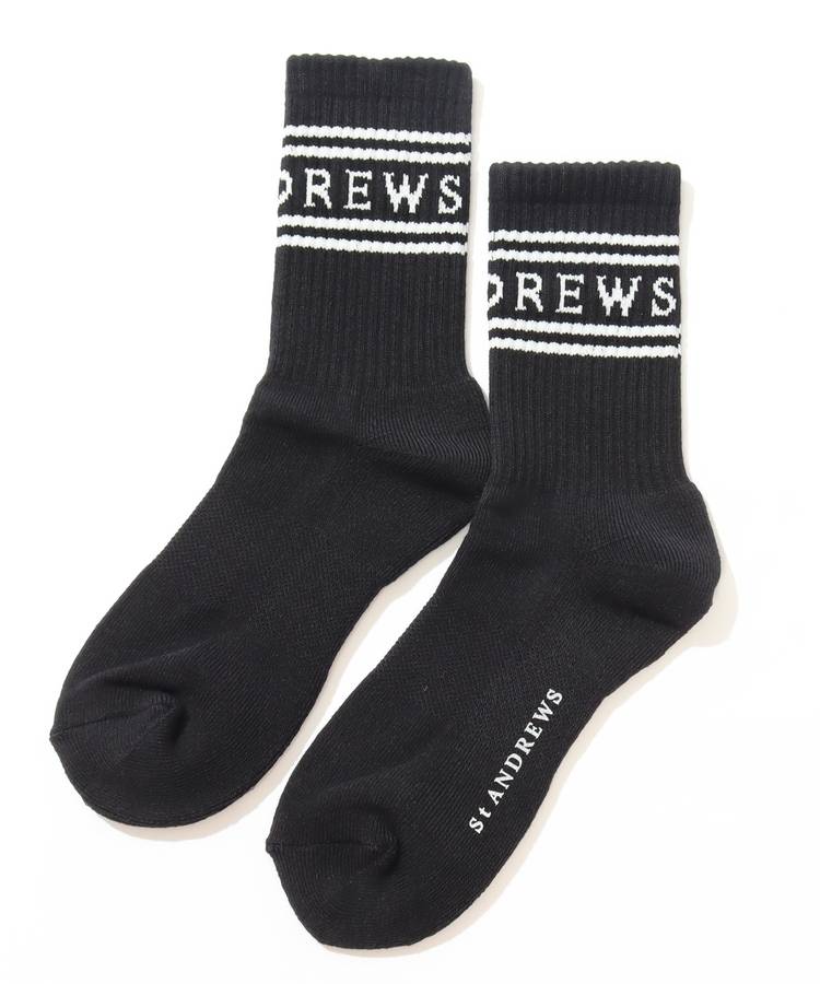 SA 【抗菌防臭】ロゴラインリブソックス