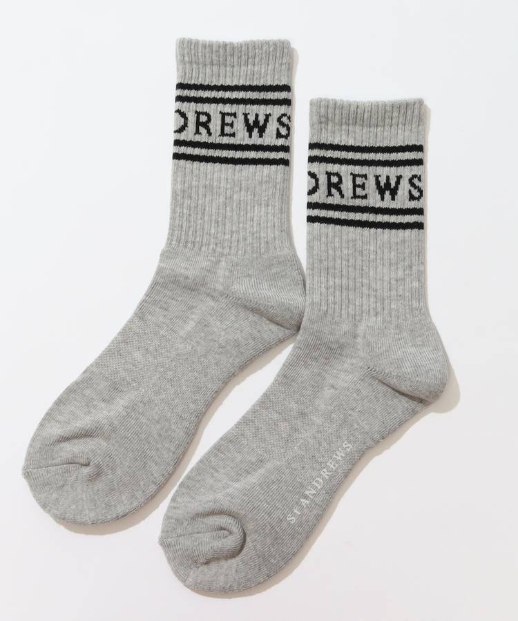 SA 【抗菌防臭】ロゴラインリブソックス