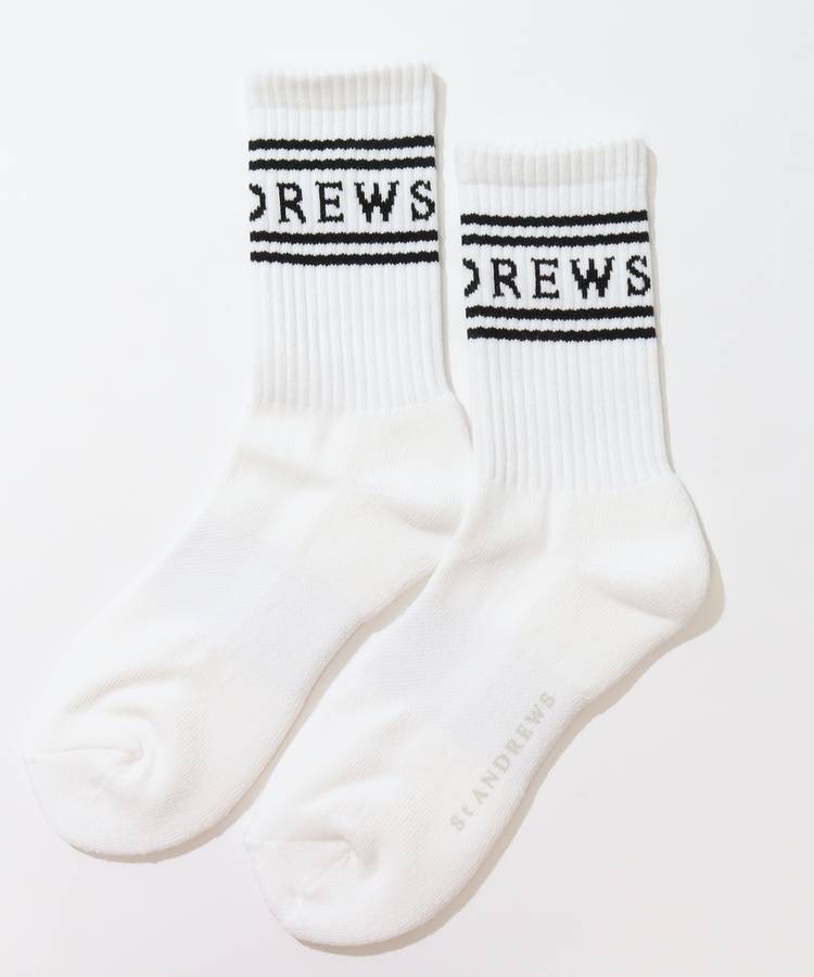 SA 【抗菌防臭】ロゴラインリブソックス