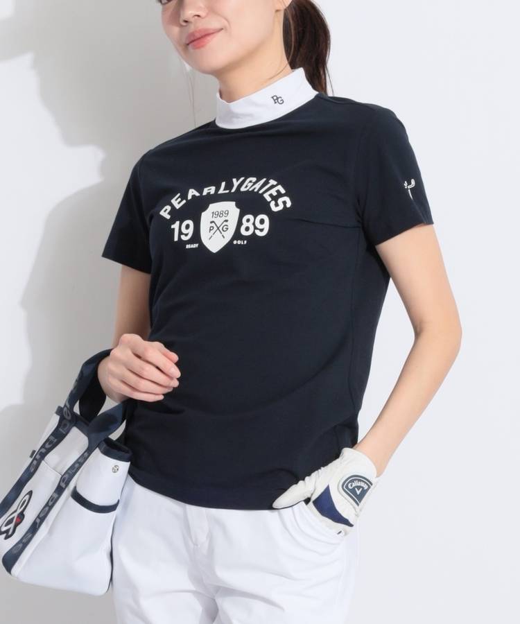 PG アーチロゴモックネック半袖カットソー