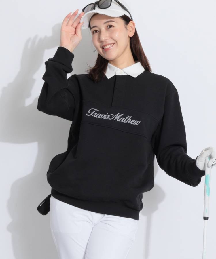 TM クレリックカラーリラクシー長袖ポロシャツ