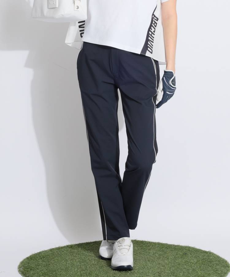 AR 【接触冷感】サイドパイピングラインテーパードパンツ