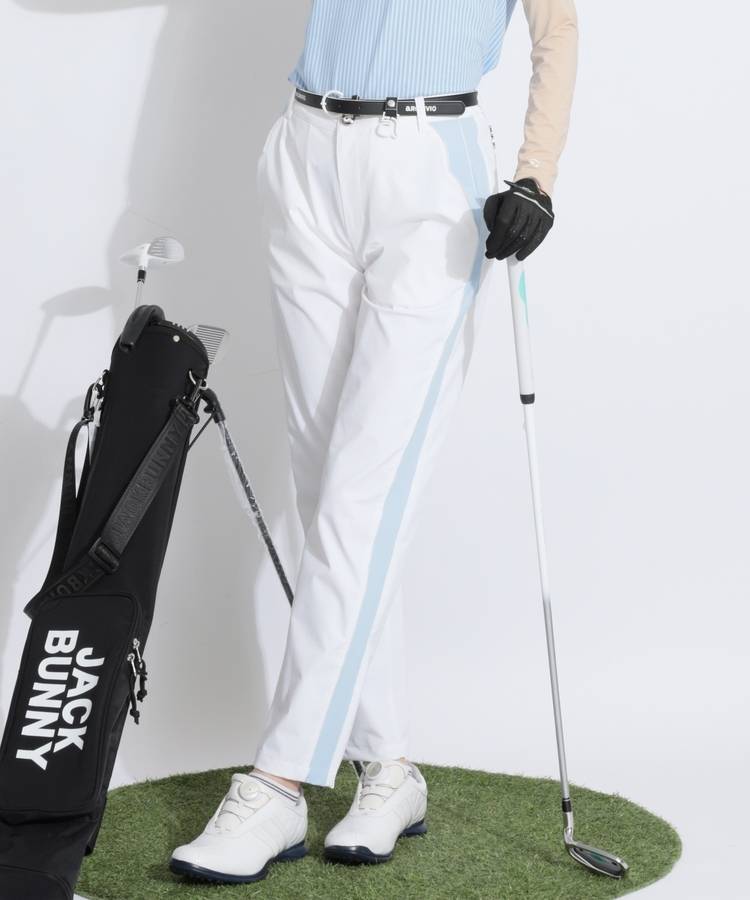 AR 【接触冷感】サイドパイピングラインテーパードパンツ