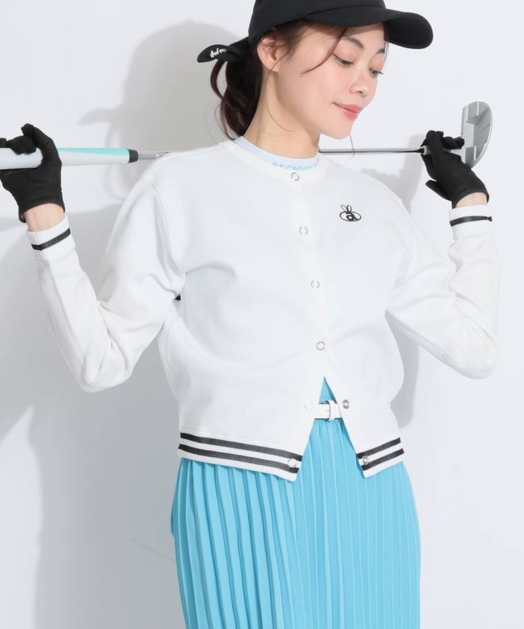 AR バックプリントニットカーディガン