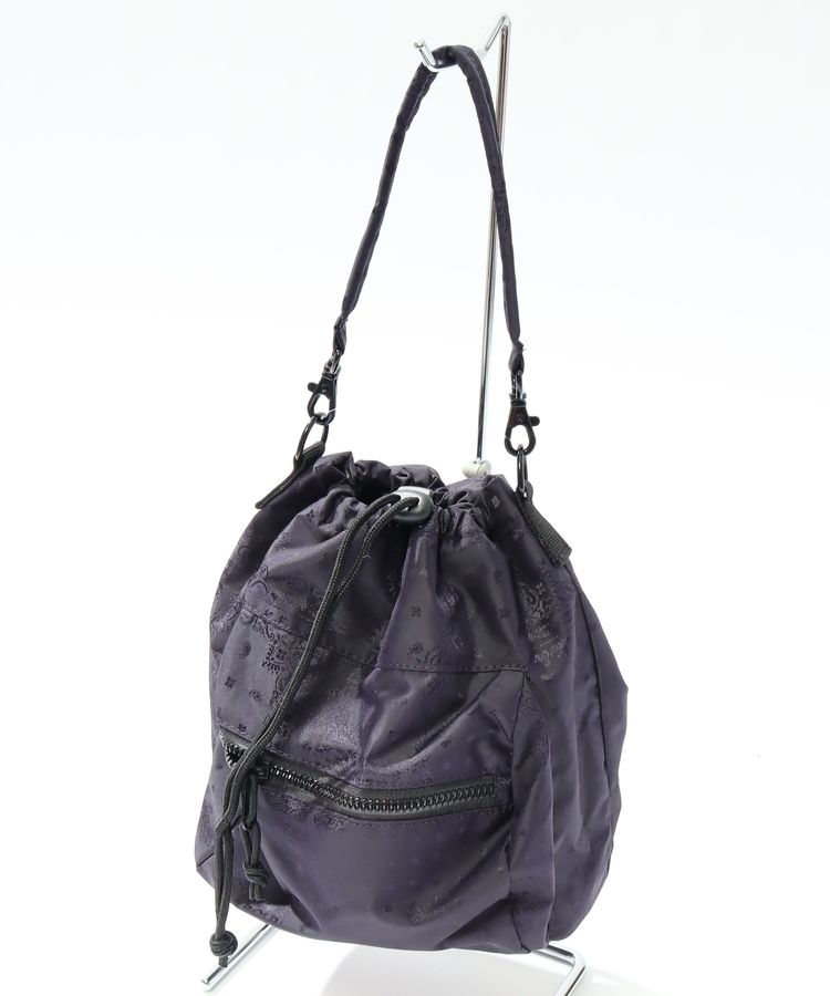 ショルダー付き2WAY巾着カートバッグ(ペイズリー)