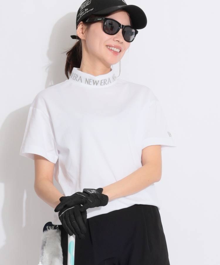 NE 【吸汗速乾UV】ジャガードロゴ半袖カットソー(ホワイト)