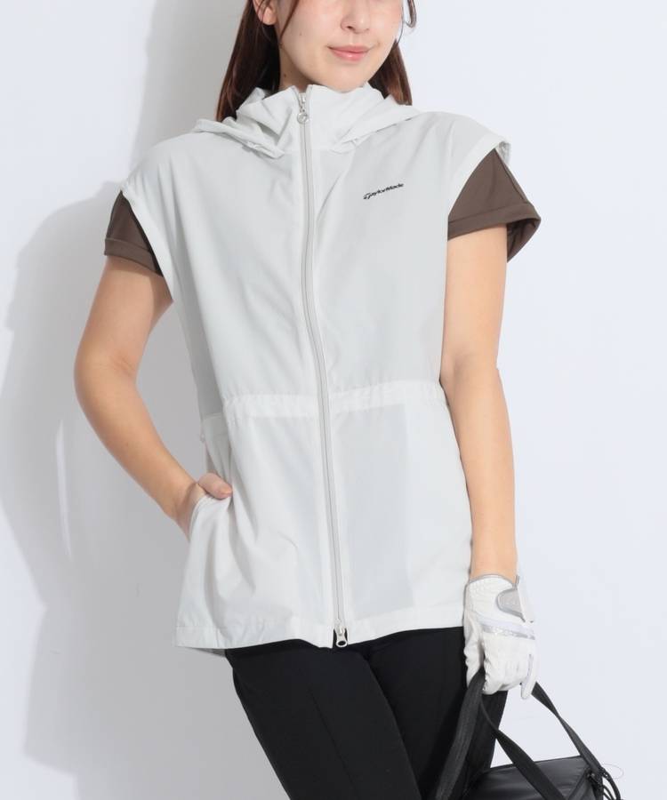 TG 【撥水ストレッチ】ウエストドロストフーディベスト