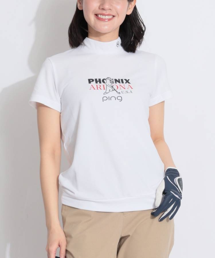 PN 【速乾軽量】Mr.PINGプリント半袖カットソー