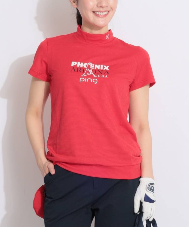 PN 【速乾軽量】Mr.PINGプリント半袖カットソー