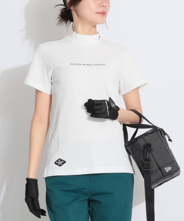 MB 【ストレッチ】バックラインワッフル半袖カットソー