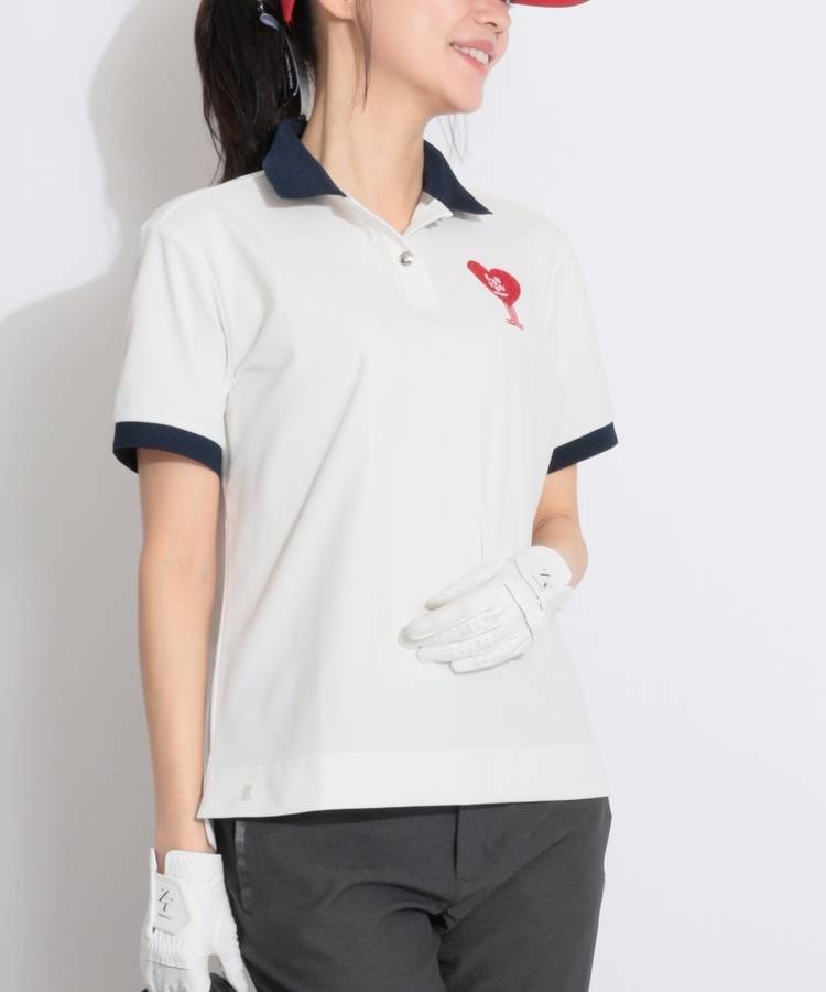 LV 【涼感UV】ハートモチーフ半袖ポロシャツ