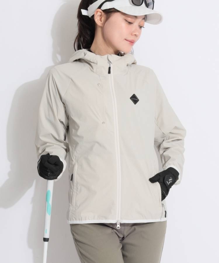 BR 【ポケッタブル】エンボスロゴフーディーブルゾン