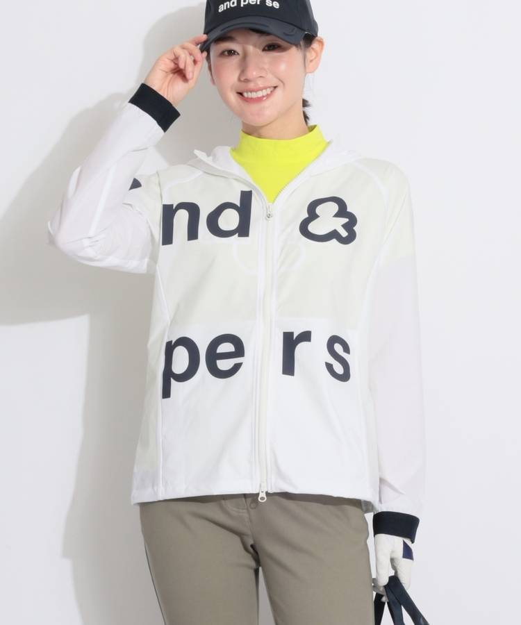 AP 【透湿撥水】晴雨兼用ビッグロゴレインジャケット