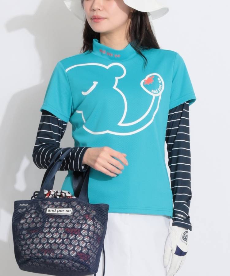 AP 【遮熱UV】アンパンジーモックネック半袖カットソー