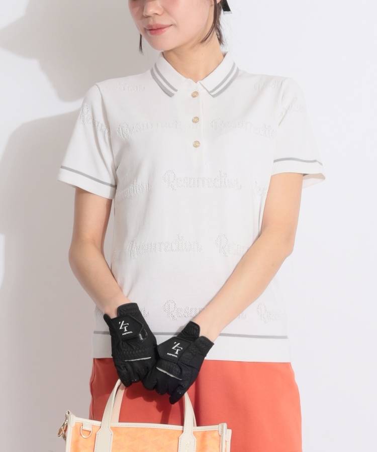 RR メッシュロゴ半袖ニットポロシャツ