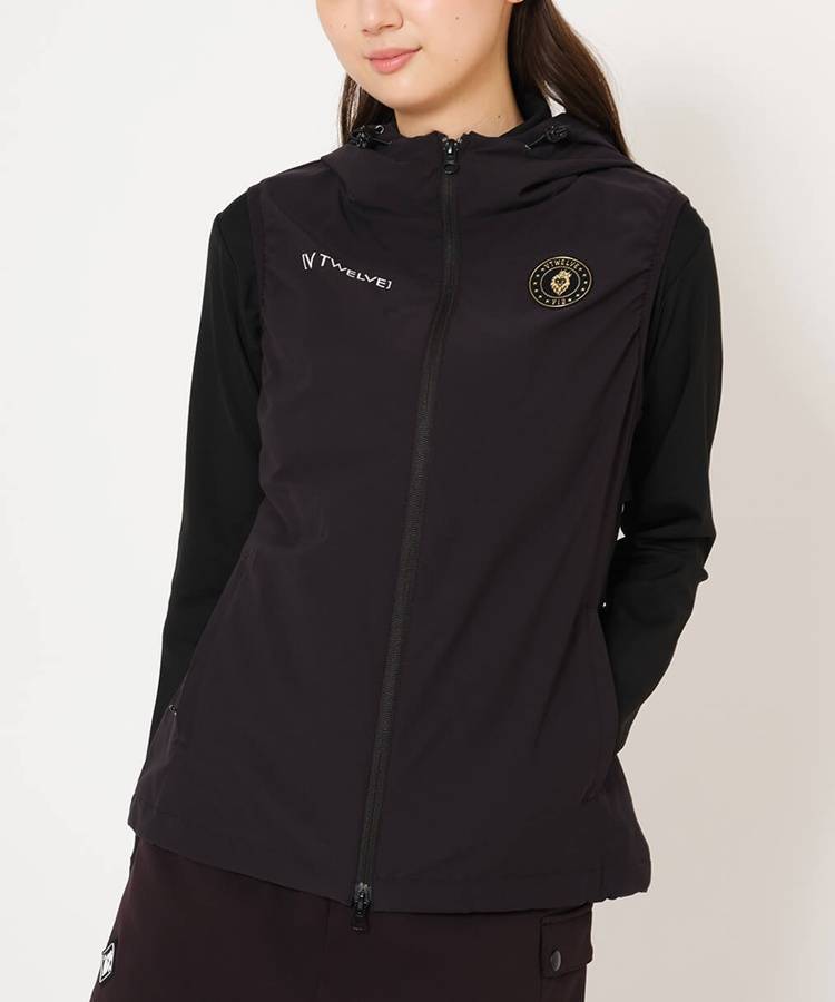 VI 【防風撥水】アイコンロゴフーディタフタベスト
