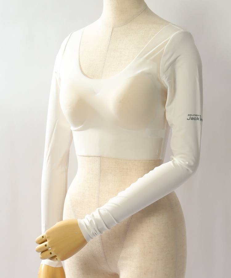 JB 【カットフリー】シームレスカップ付き切替メッシュインナー