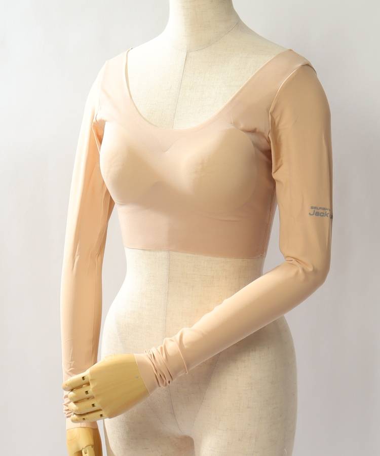 JB 【カットフリー】シームレスカップ付き切替メッシュインナー