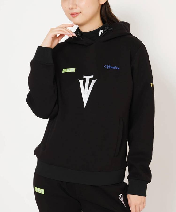 VI 【ストレッチ】アイコンロゴダンボールパーカー