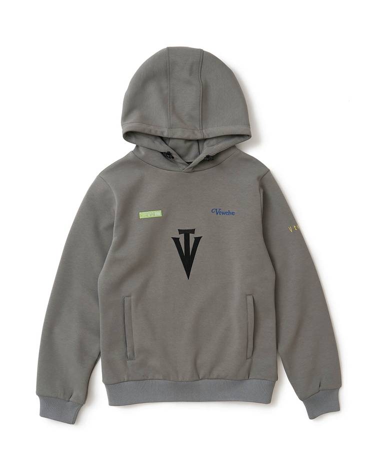 VI 【ストレッチ】アイコンロゴダンボールパーカー