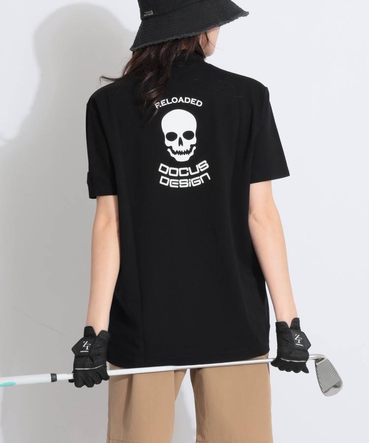 DC 【RELOADED】バックスカルモックネック半袖カットソー