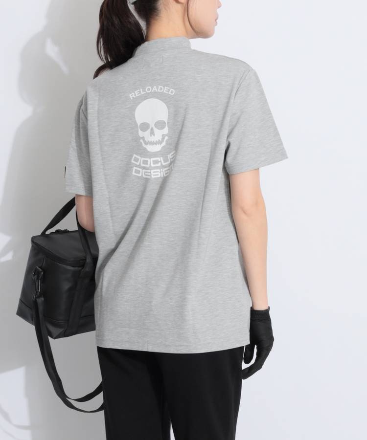 DC 【RELOADED】バックスカルモックネック半袖カットソー