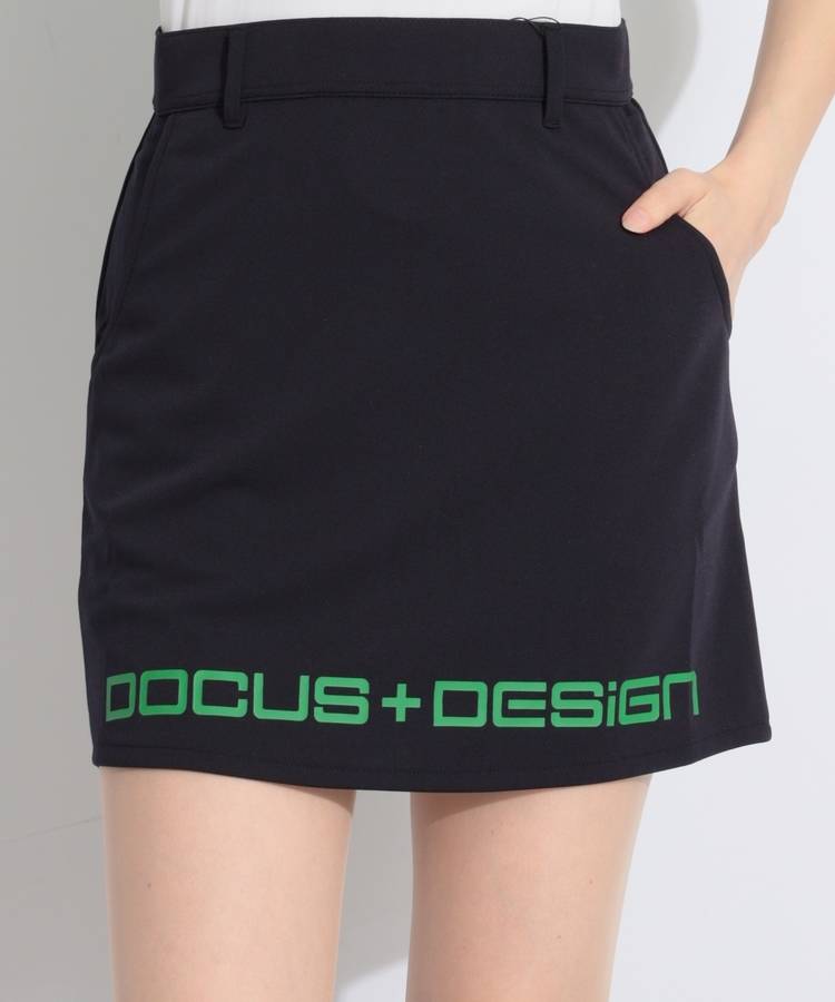 DC 一体型ぺチパンツ付き裾ロゴプリントスカート