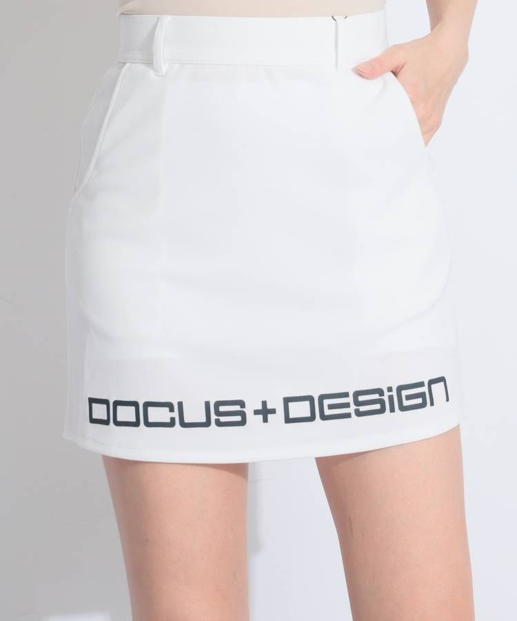 DC 一体型ぺチパンツ付き裾ロゴプリントスカート