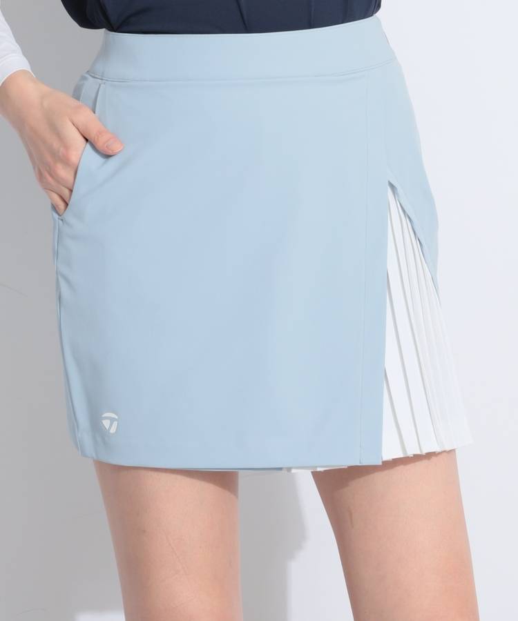 TG 【UV】スリットプリーツ一体型ペチパンツ付きスカート