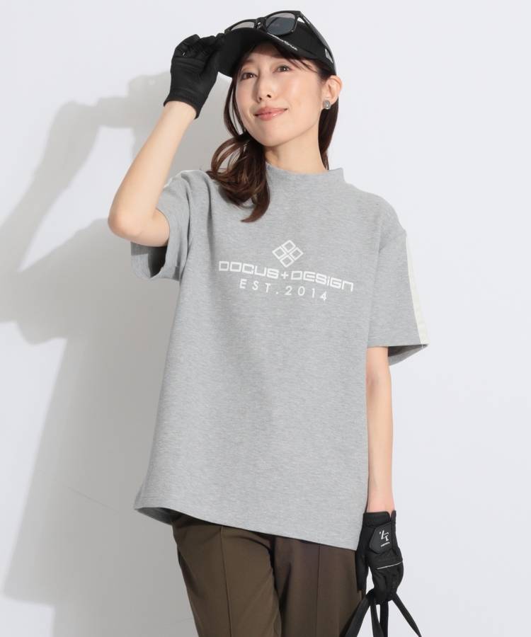 DC フロントロゴモックネック半袖カットソー