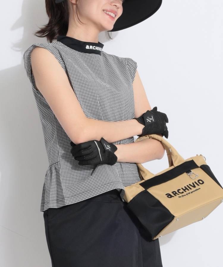 AR 【接触冷感】フリル切替ギンガムチェックカットソー