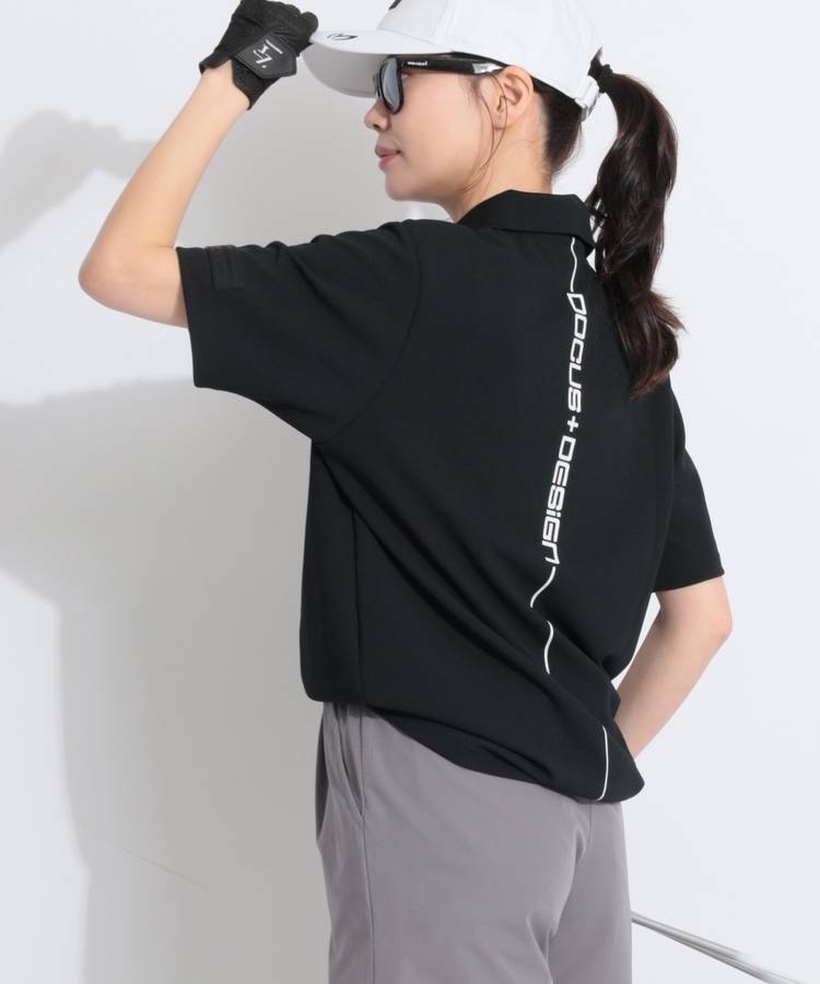 DC リラクシーバックロゴライン半袖ポロシャツ