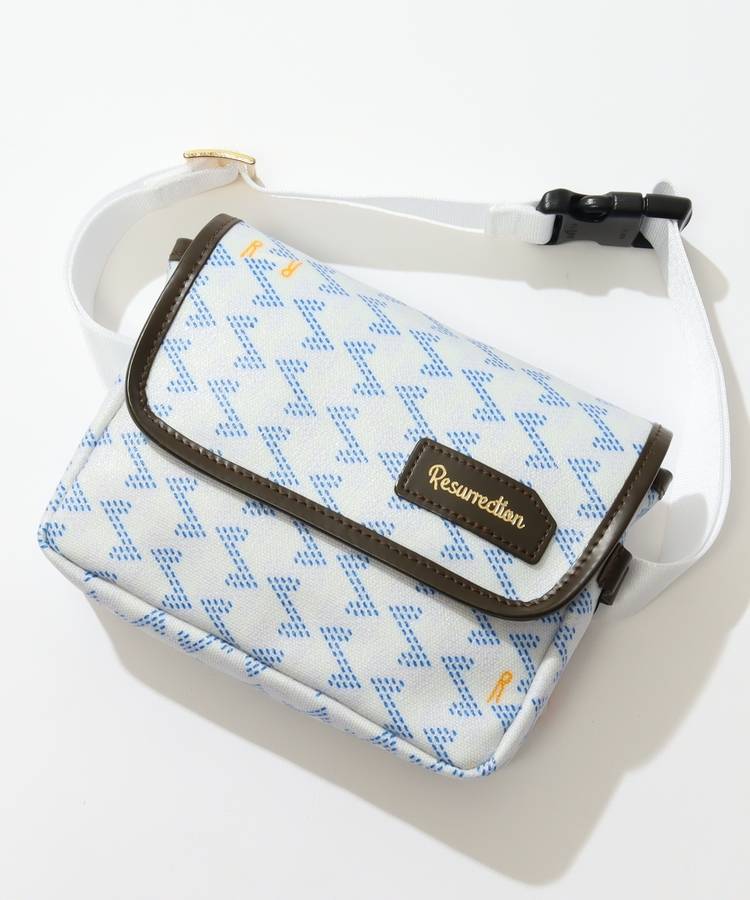 RR 【アイクスNo.2】ロゴ総柄ウエストポーチ