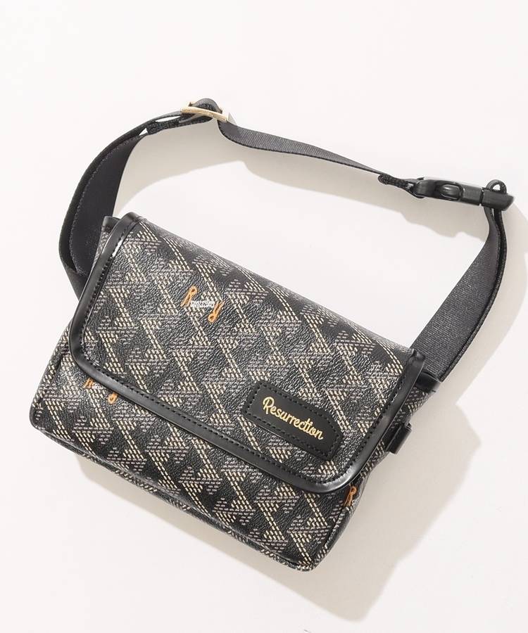 RR 【アイクスNo.2】ロゴ総柄ウエストポーチ