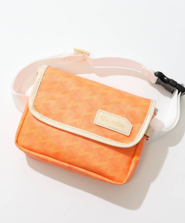 RR 【アイクスNo.2】ロゴ総柄ウエストポーチ