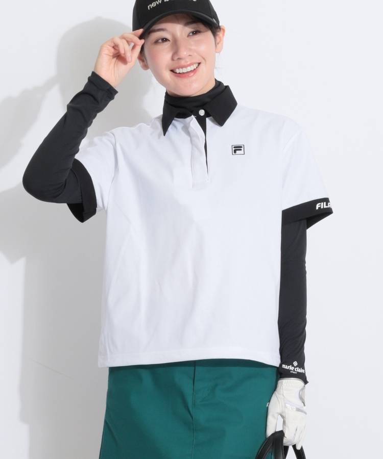 FG 【吸汗速乾UV】ジャガードロゴワイド半袖ポロシャツ