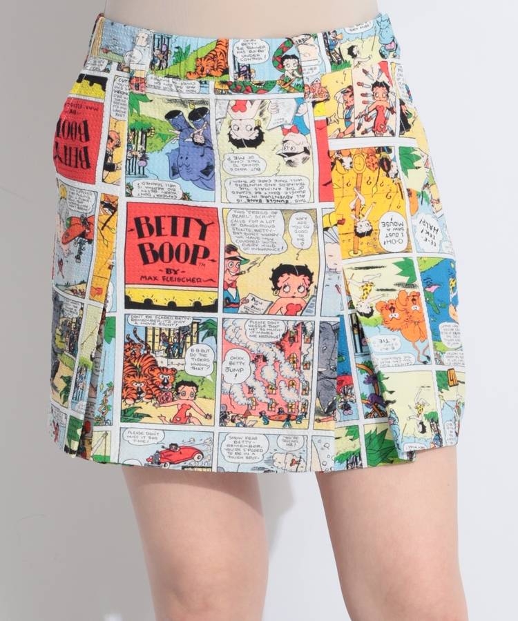 LM 【BettyBoop】【接触冷感】選べる柄サッカープリーツスカート